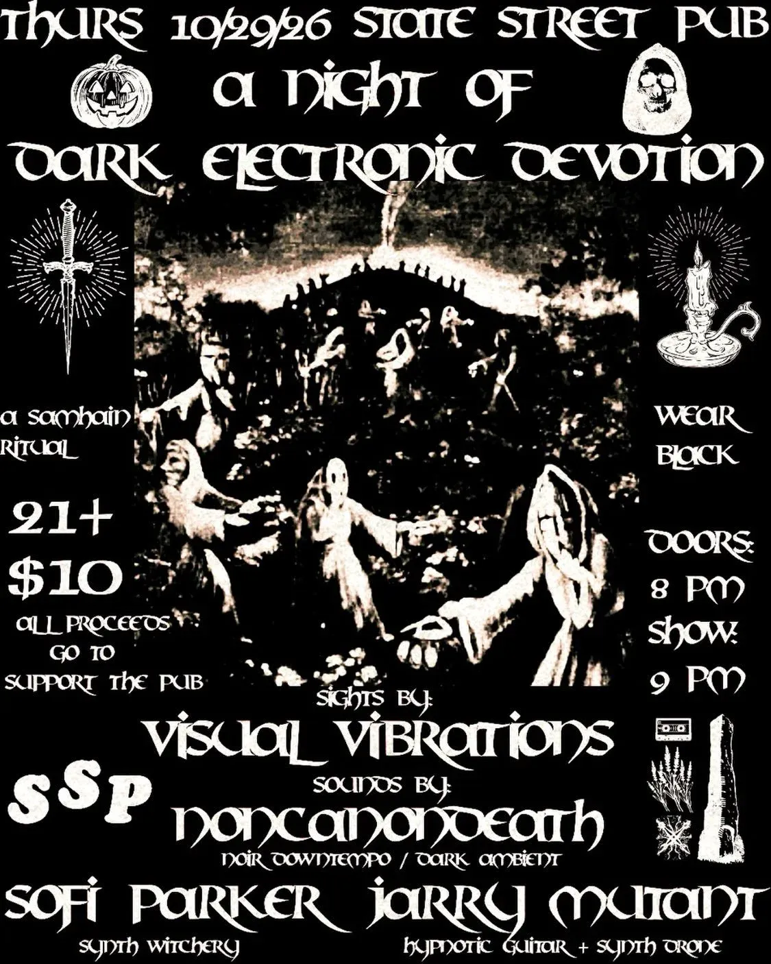 SOFI PARKER (tape release) / JARRY MUTANT / NONCANONDEATH / Visuals by VISUAL VIBRATIONS — State Street Pub